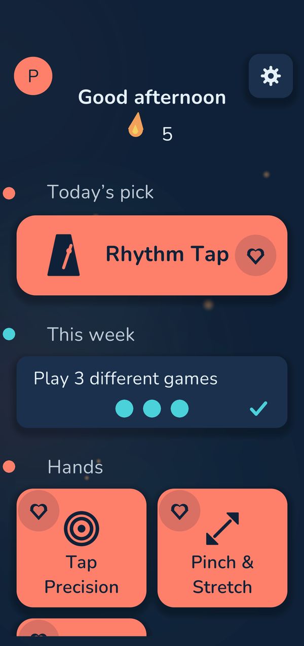 The home screen in the dark blue Ocean colour theme